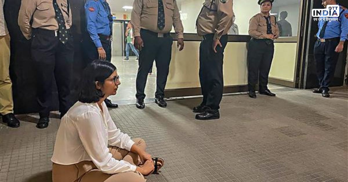 DCW Chief Swati Maliwals Hospital Dharna Amid Rape Case Controversy