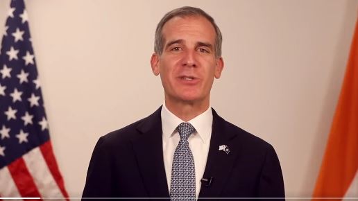 Eric Garcetti in a twitter video