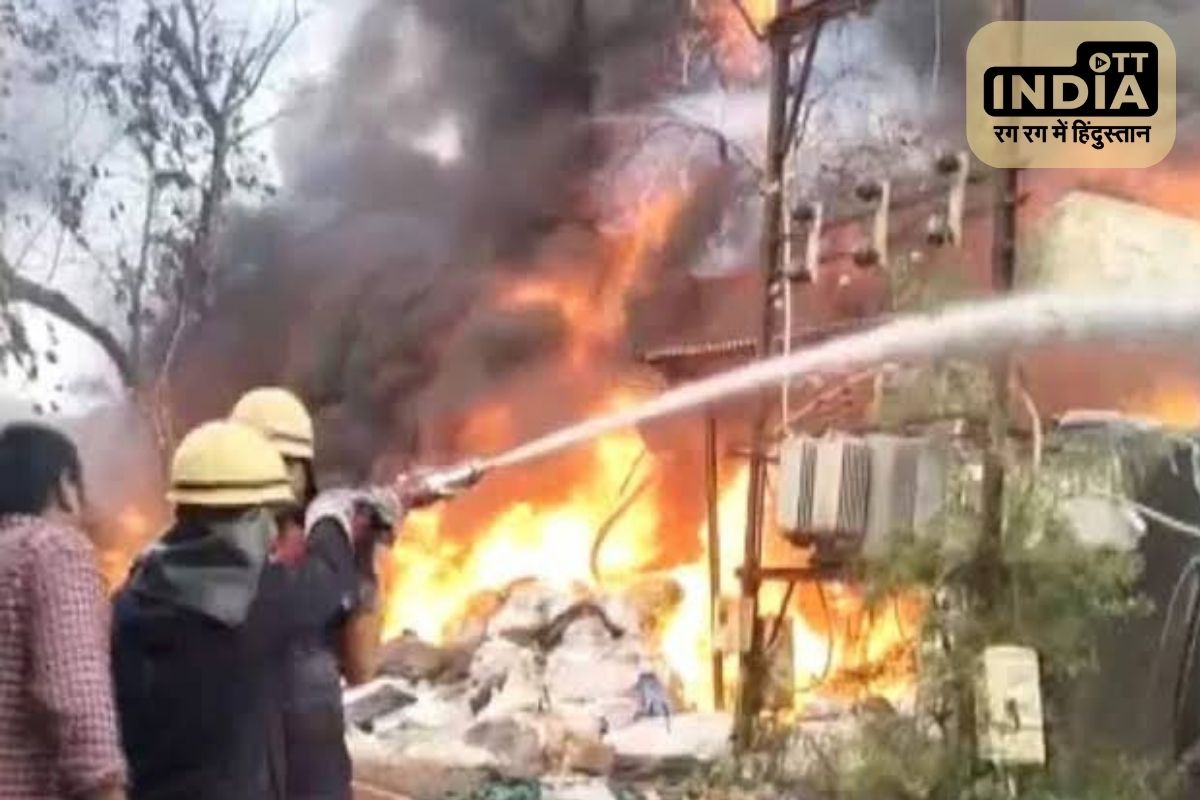 Massive Fire broke out at factory in Assam