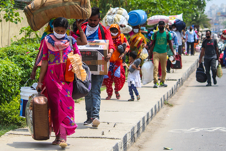 Although the Covid-19 pandemic-related lockdowns were frequently mentioned as the primary cause of workers leaving India's Tier 1 and Tier 2 cities to return to their hometowns