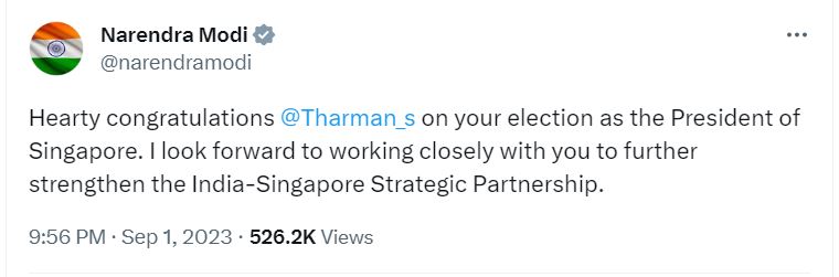 Tweet by PM
