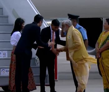 Rishi Sunak arrived in India