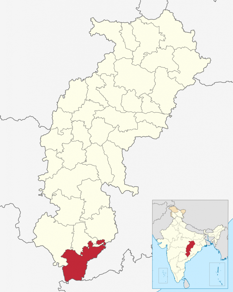 Sukma District on Map 