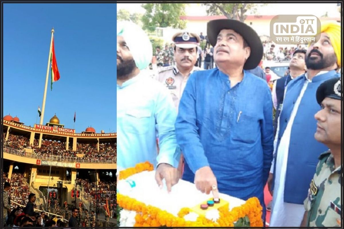 Tallest Indian Flag installed at Attari-Wagah border inaugurated by Nitin Gadkari
