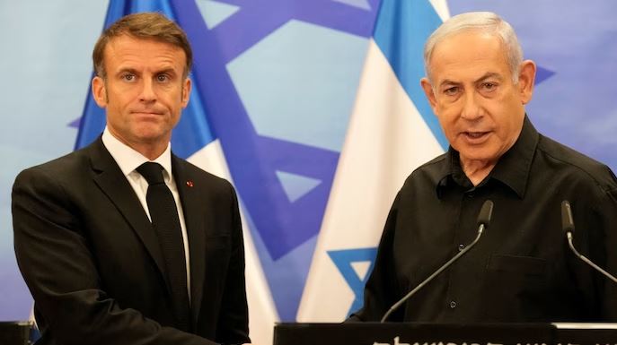 Netanyahu and Macron 
