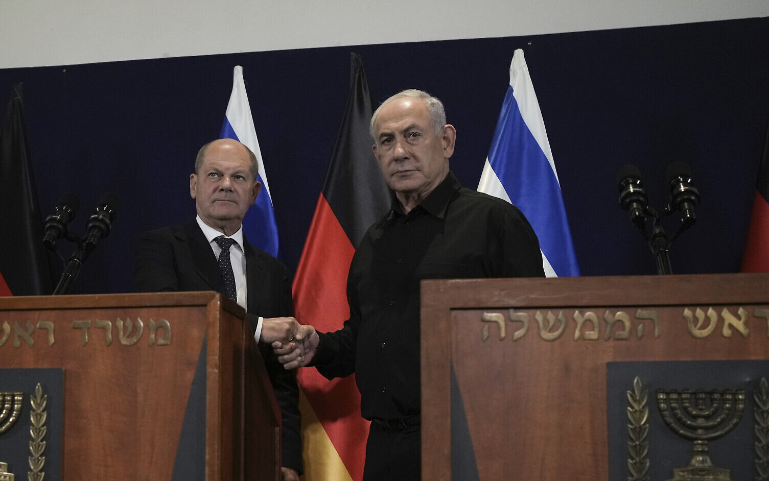Olaf Scholz and Netanyahu 