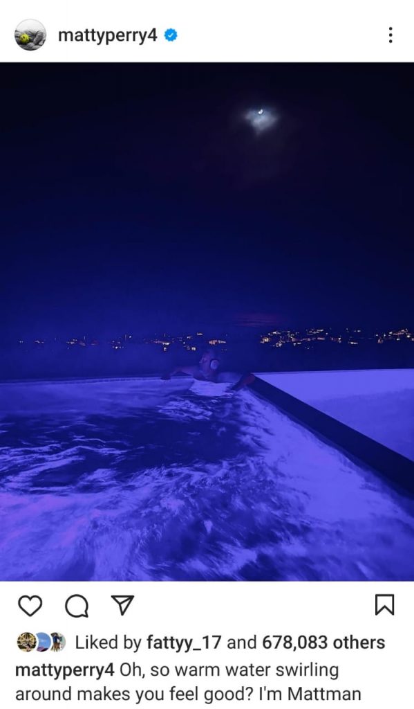 Matthew Perry's last Instagram post