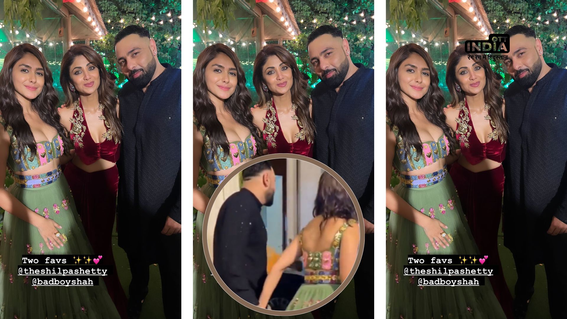 Rumors fly as Mrunal Thakur and Badshah hold hands at Shilpas Diwali celebration, Video goes viral