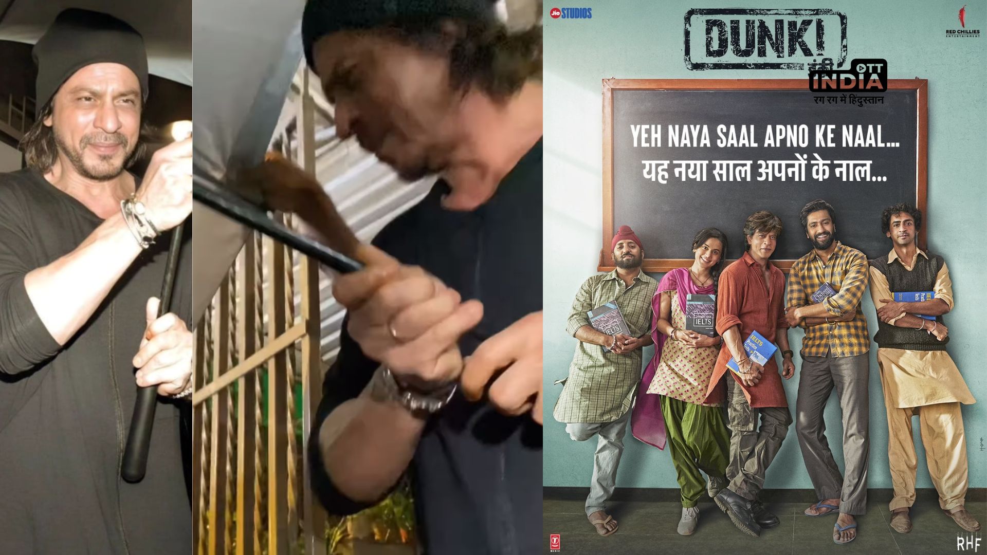 Shah Rukh Khan stuns in black attire outside dubbing studio ahead of Dunki release; WATCH