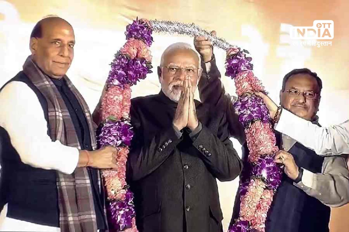 BJP President J P Nadda credits the election victory to PM Modis leadership