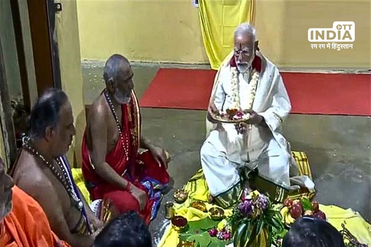 PM Modis spiritual journey continues: offers prayers at Kothandaramaswamy temple