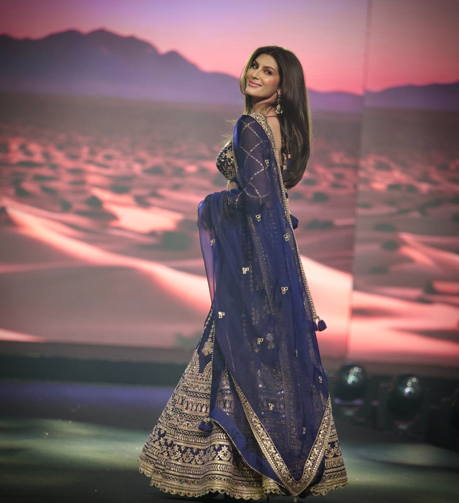 Elnaaz Norouzi walks the ramp for designer Gopi Vaid