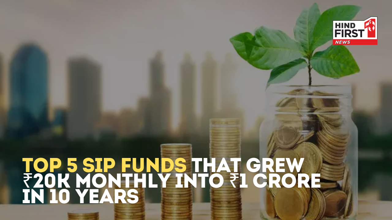 Top 5 SIP Mutual Funds That Turned Rs. 20,000 Monthly Investment into Over Rs.1 Crore in 10 Years