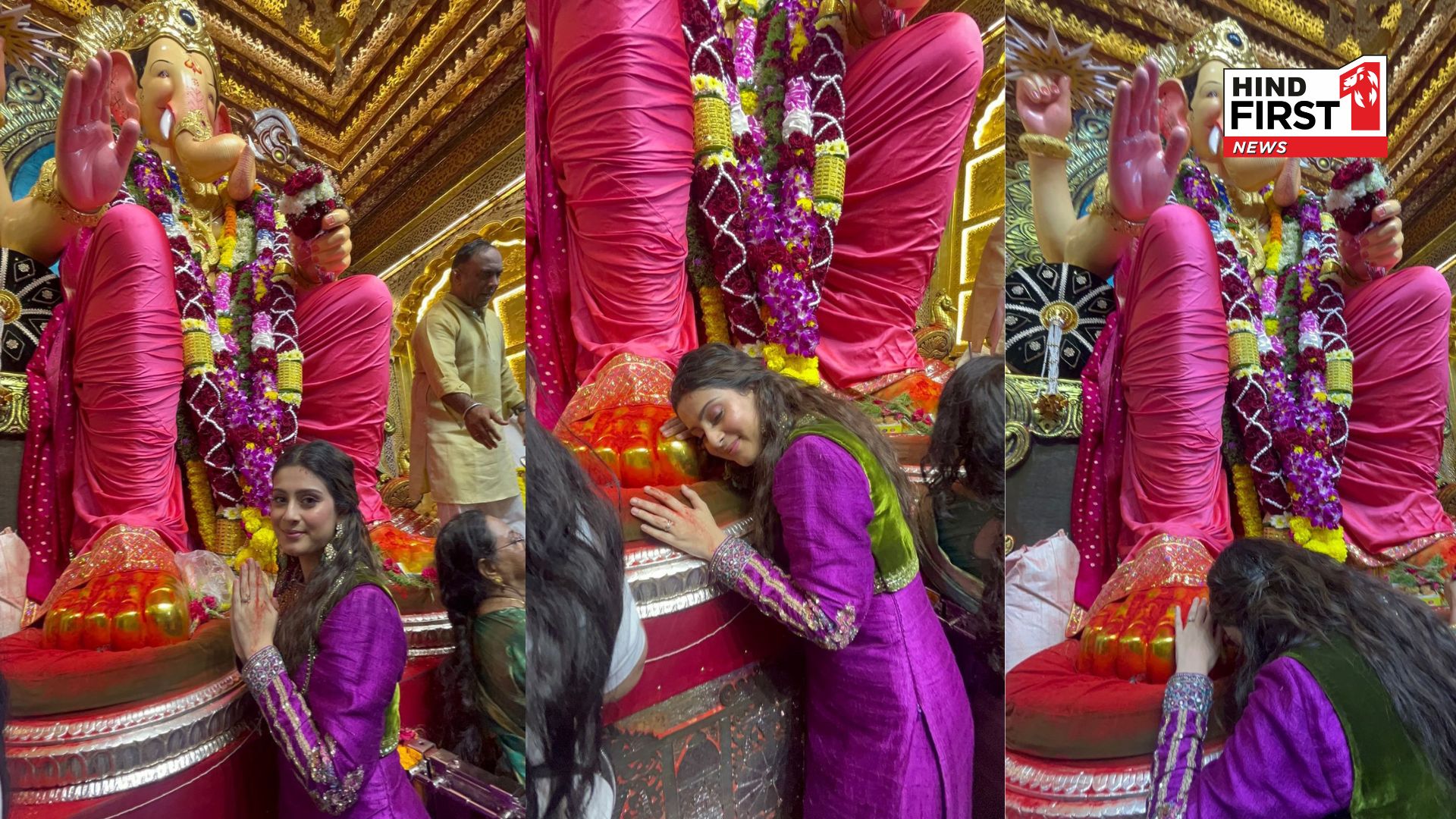 Isha Malviya visits Lalbaugcha Raja amid Ganesh Chaturthi celebrations