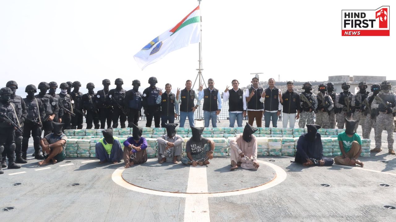 Massive Drug Bust: 700 Kgs of Meth Seized, 8 Iranian Nationals Arrested Off Gujarat Coast