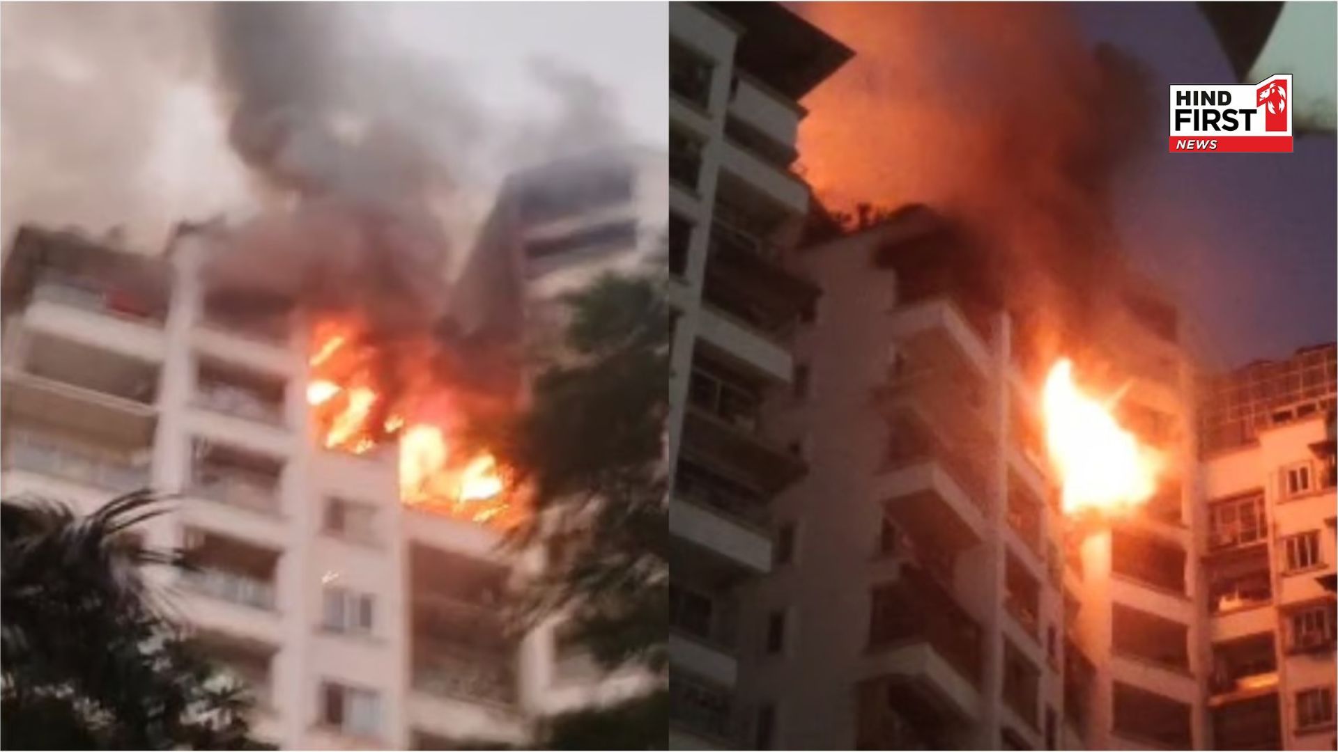 Maharashtra: Major fire broke on 15th floor of a society in Kalyan, many people feared trapped