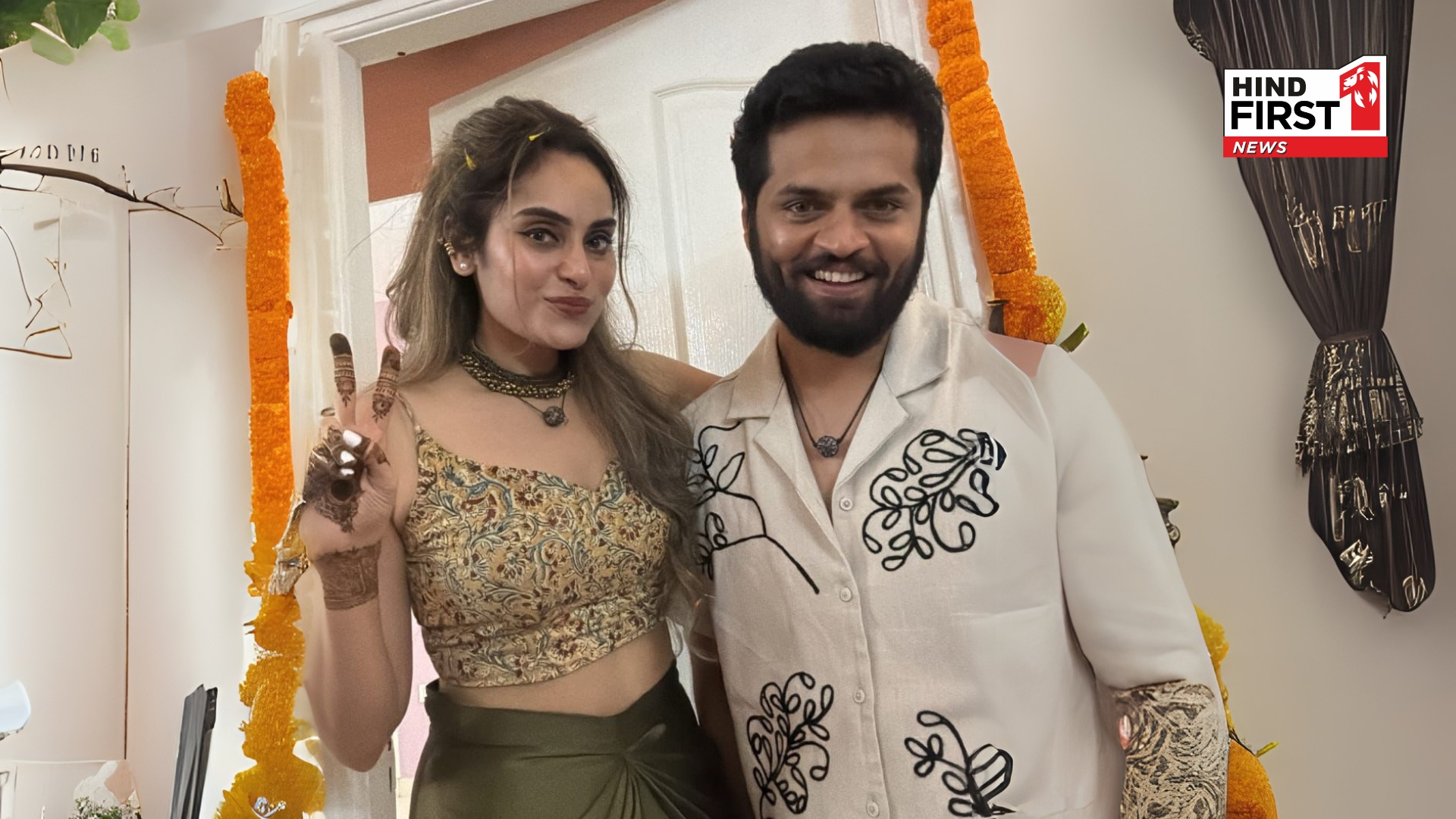 Shrutika Arjun Dazzles at Her Brother’s Mehendi, All Eyes on the Glamorous Sister