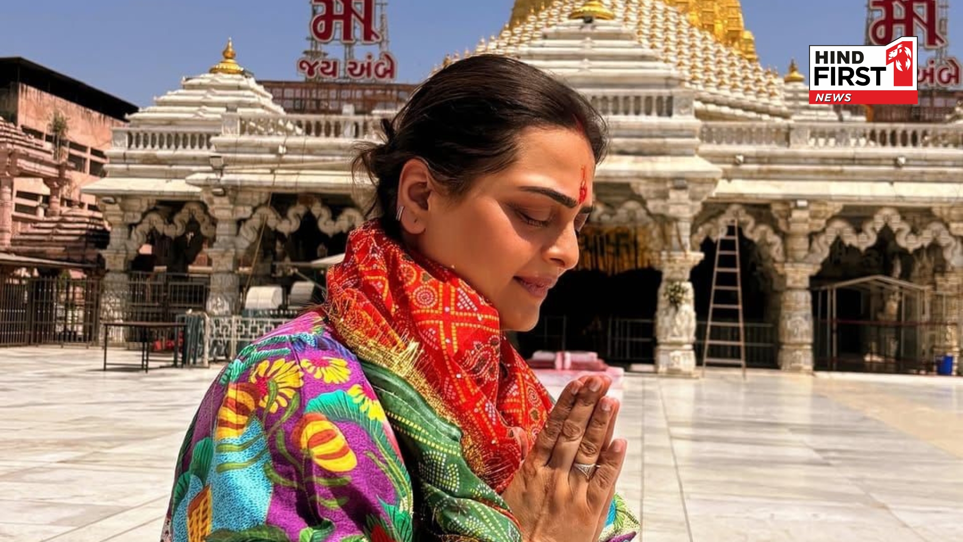 Shilpa Shirodkar Visits Ambaji Mata Shakti Peeth, Calls It a ‘Blessed’ Experience