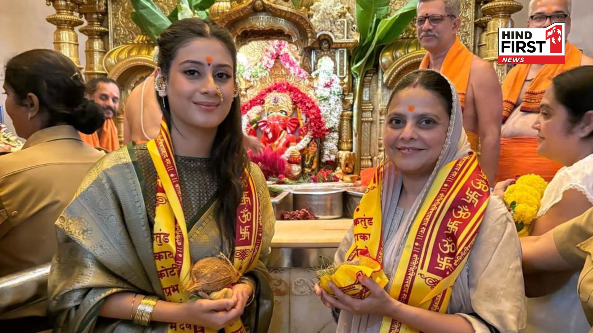 Isha Malviya Visits Siddhivinayak Temple Ahead of Her Marathi Music Debut