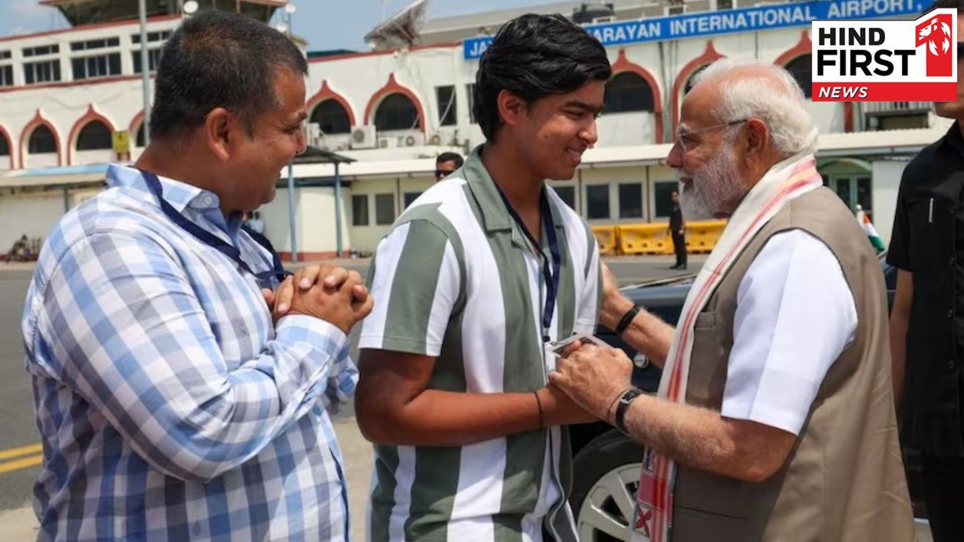 Bihar: PM Modi meets IPL sensation Vaibhav Suryavanshi at Patna Airport: PHOTOS