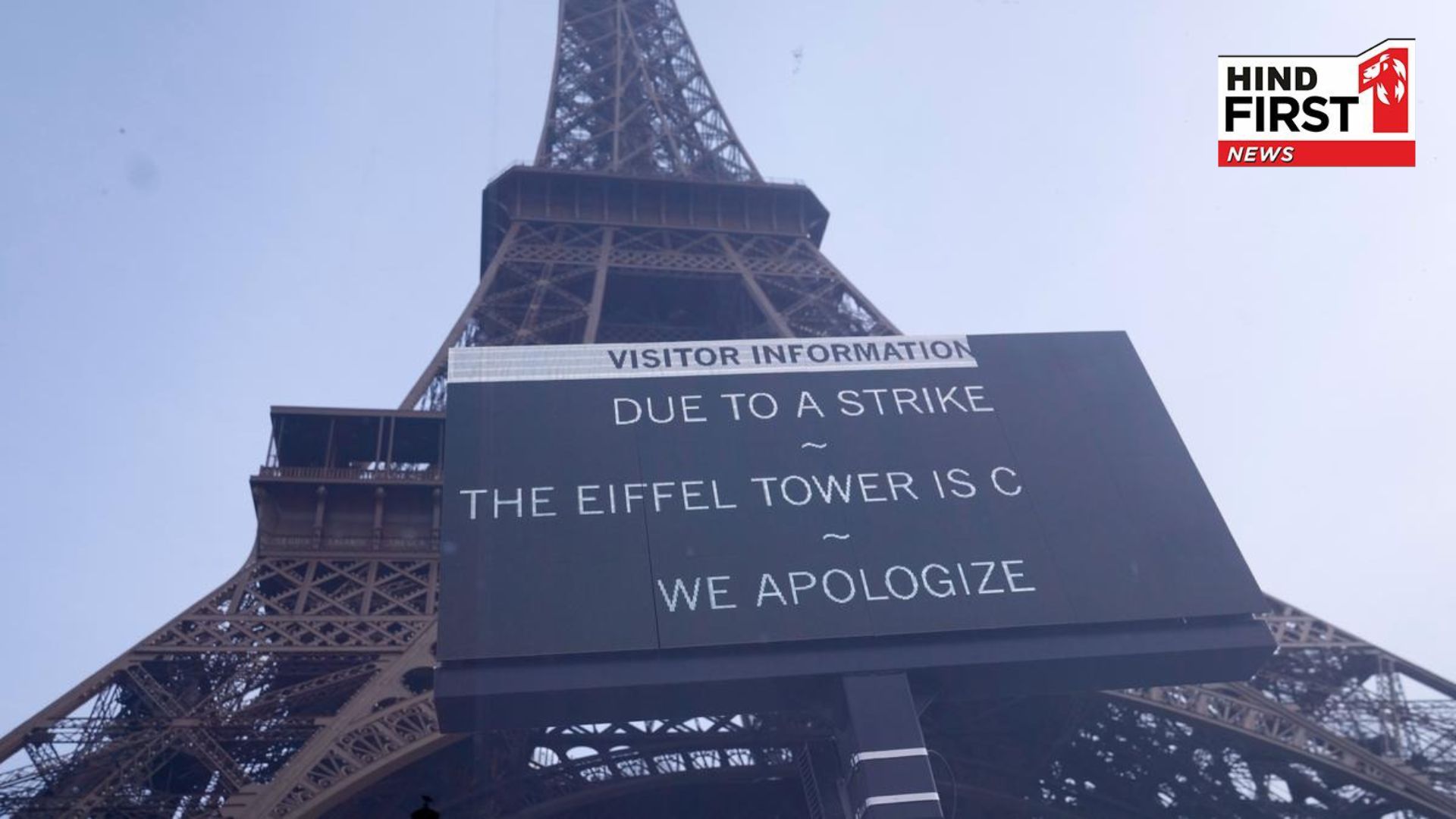 Eiffel Tower closed amid nationwide strikes held across France against austerity