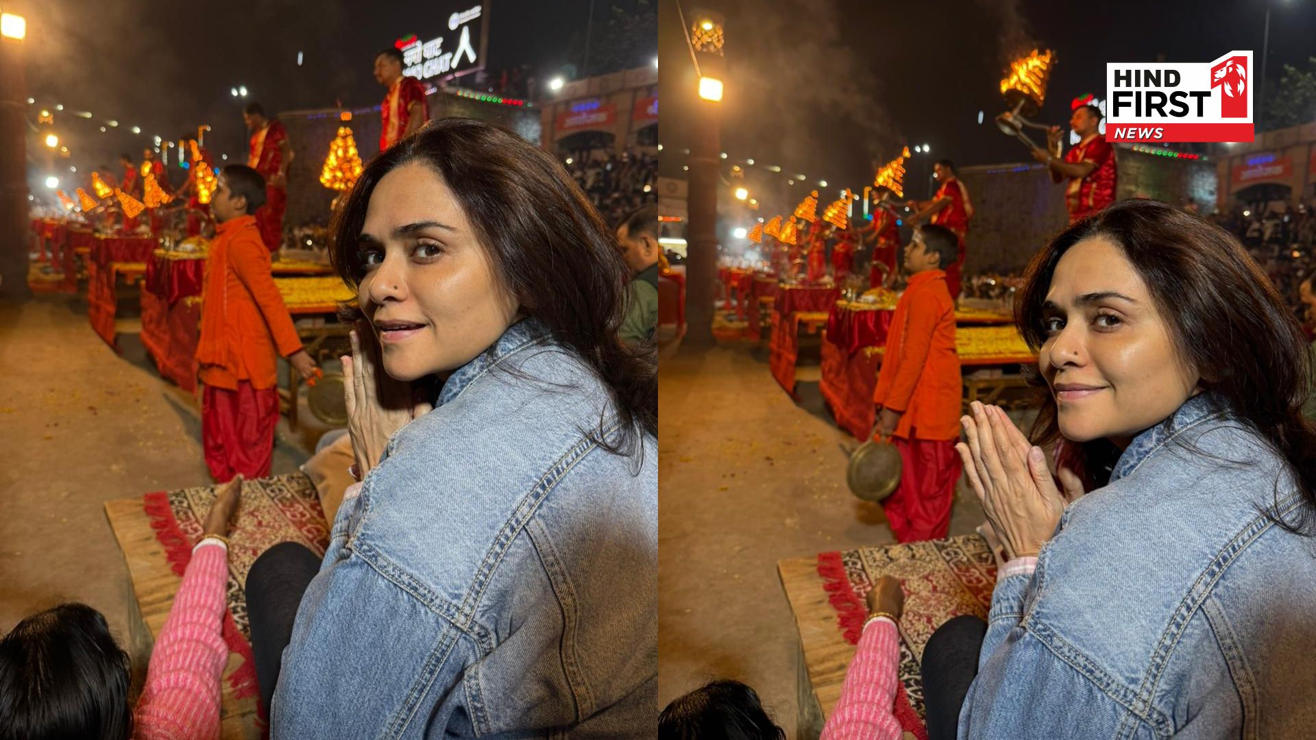 Inside Amruta Khanvilkar’s Divine Visit to Varanasi