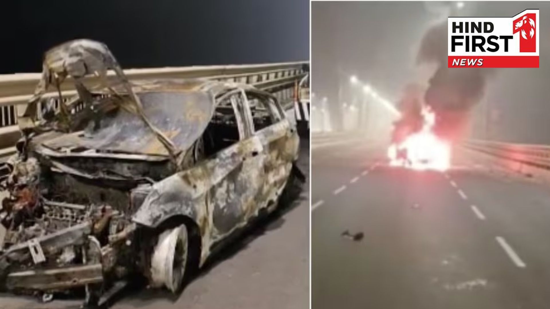 Horrific accident on Mumbai Sea Link: Car hits divider, turns into a ball of fire