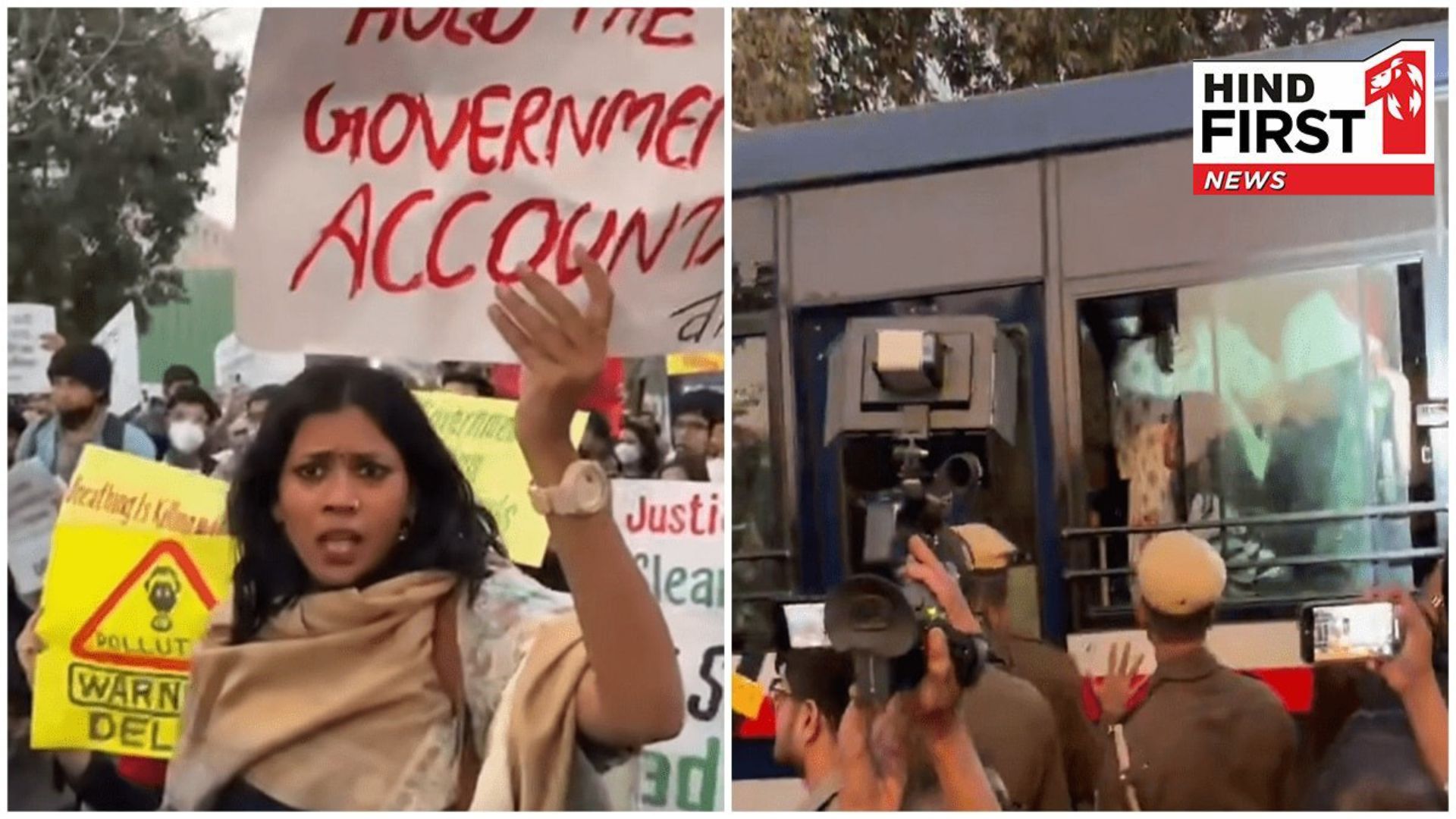 Delhi in the Red Zone! Protests at India Gate against pollution, many detained