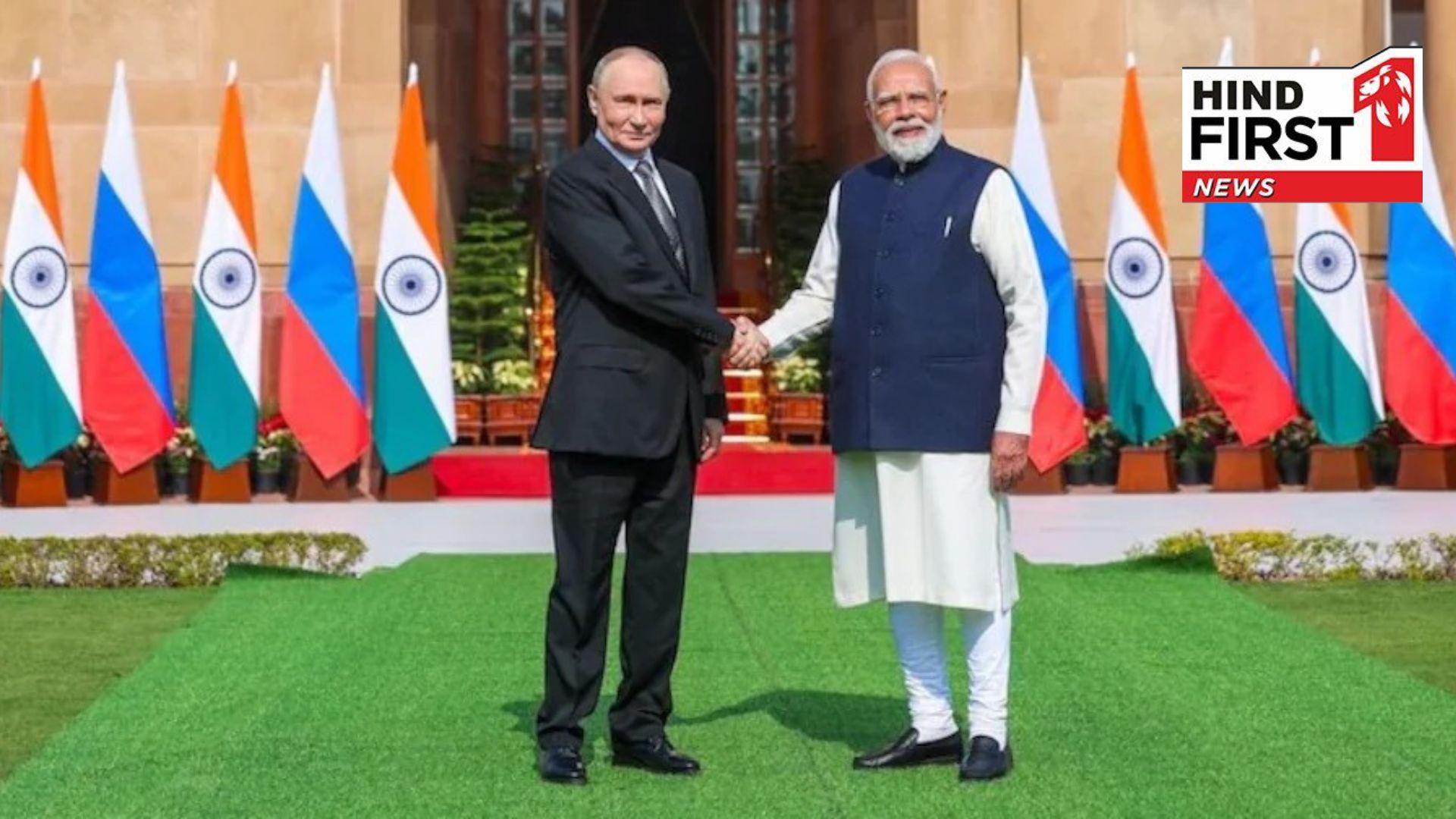 Putins India Visit: Putin arrives at Rashtrapati Bhavan for dinner, meets President Droupadi Murmu
